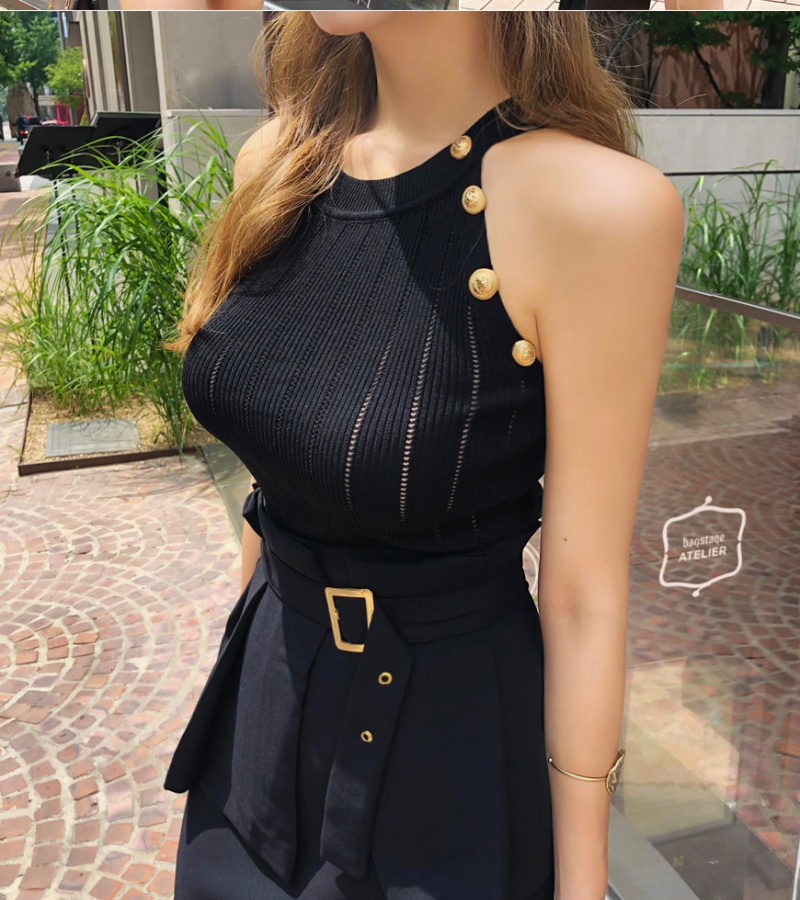 Slim summer small shirt sleeveless fashion tops for women