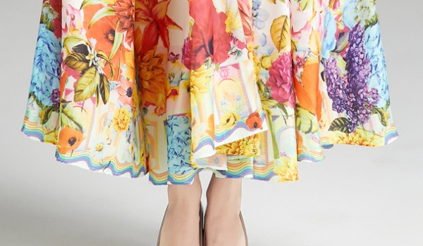 Halter slim sleeveless sling printing long dress