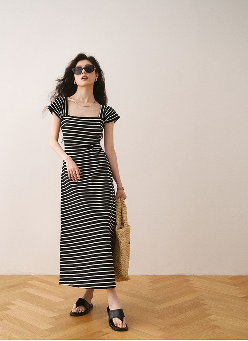 Slim sleeveless dress temperament long dress for women