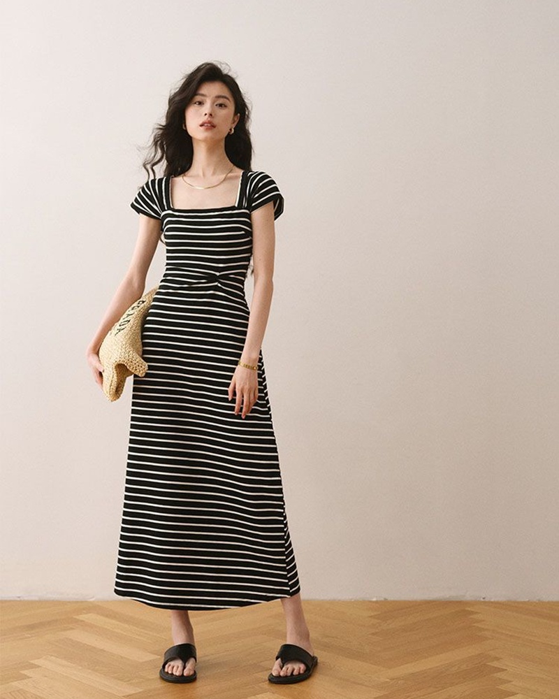 Slim sleeveless dress temperament long dress for women