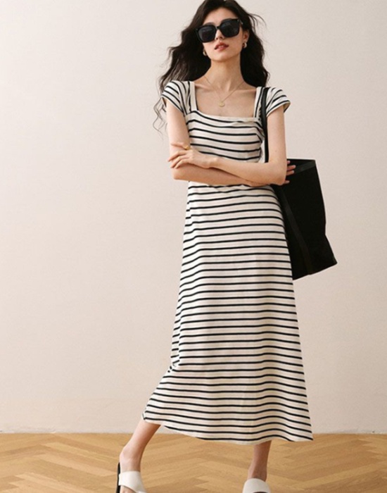 Slim sleeveless dress temperament long dress for women