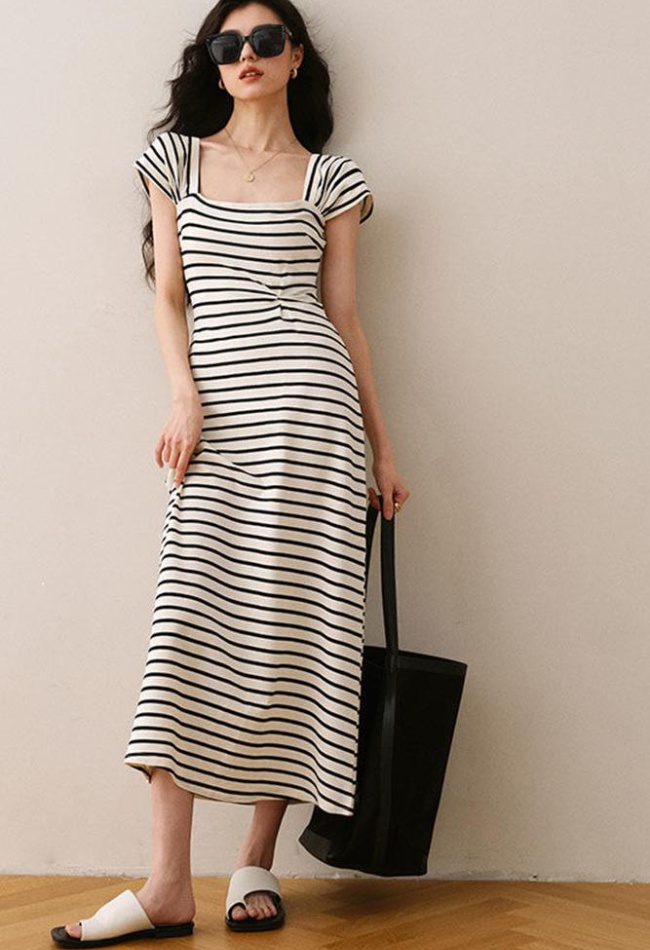 Slim sleeveless dress temperament long dress for women