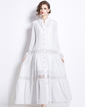 Pearl elegant long dress fashion temperament waist chains