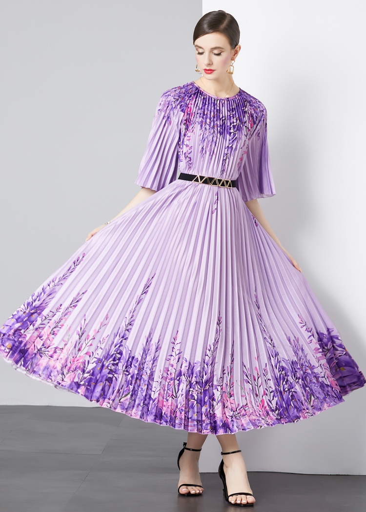 Big skirt Pleats Please pleated organ dress