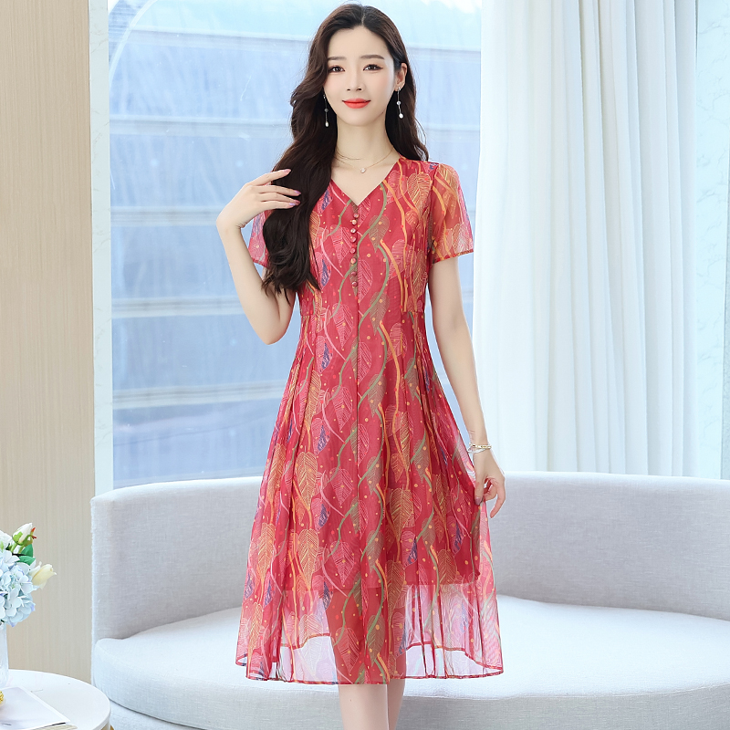 Exceed knee short sleeve summer dress for women