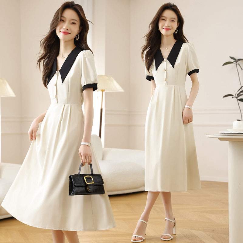 Summer France style long dress temperament niche dress