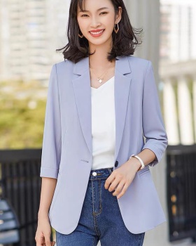 Black short sleeve coat short business suit for women