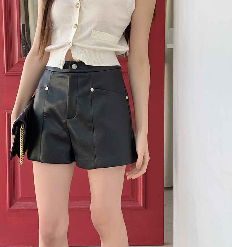 Straight pants spicegirl pants retro high waist shorts for women