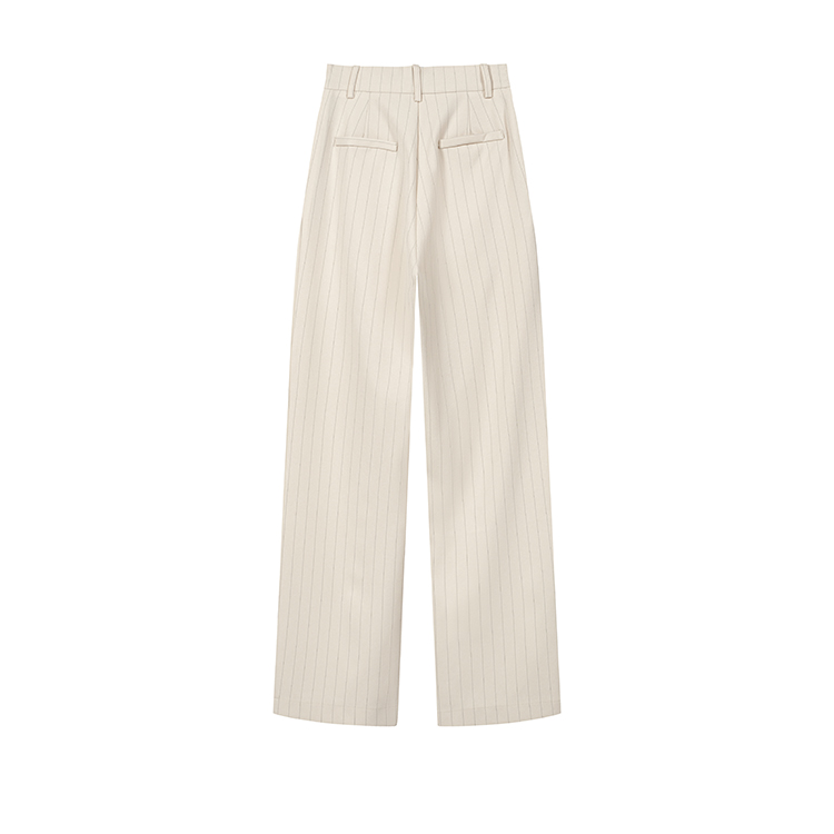 Mopping wide leg pants vertical stripes casual pants