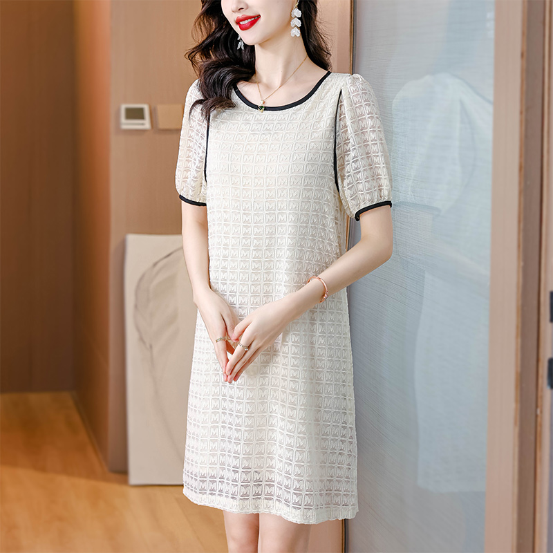 All-match temperament mixed colors dress for women