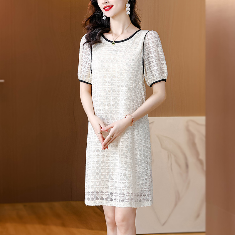 All-match temperament mixed colors dress for women