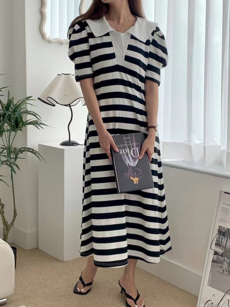 Korean style stripe personality temperament dress