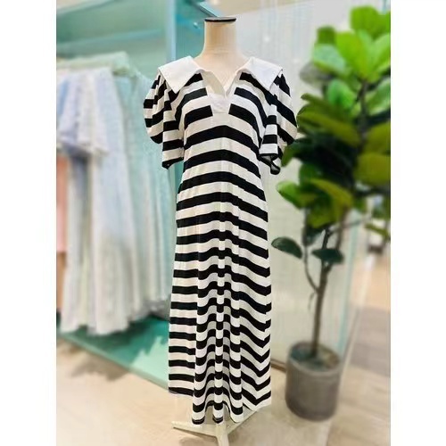 Korean style stripe personality temperament dress