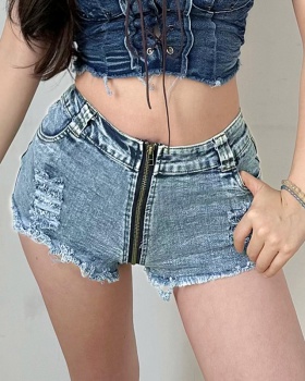 Sexy summer high waist short jeans short holes jeans