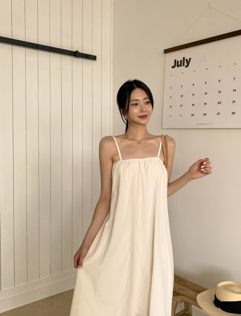 Loose tender Casual strap dress wrapped chest summer dress