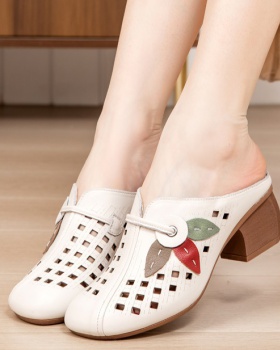 National style high-heeled shoes slippers for women