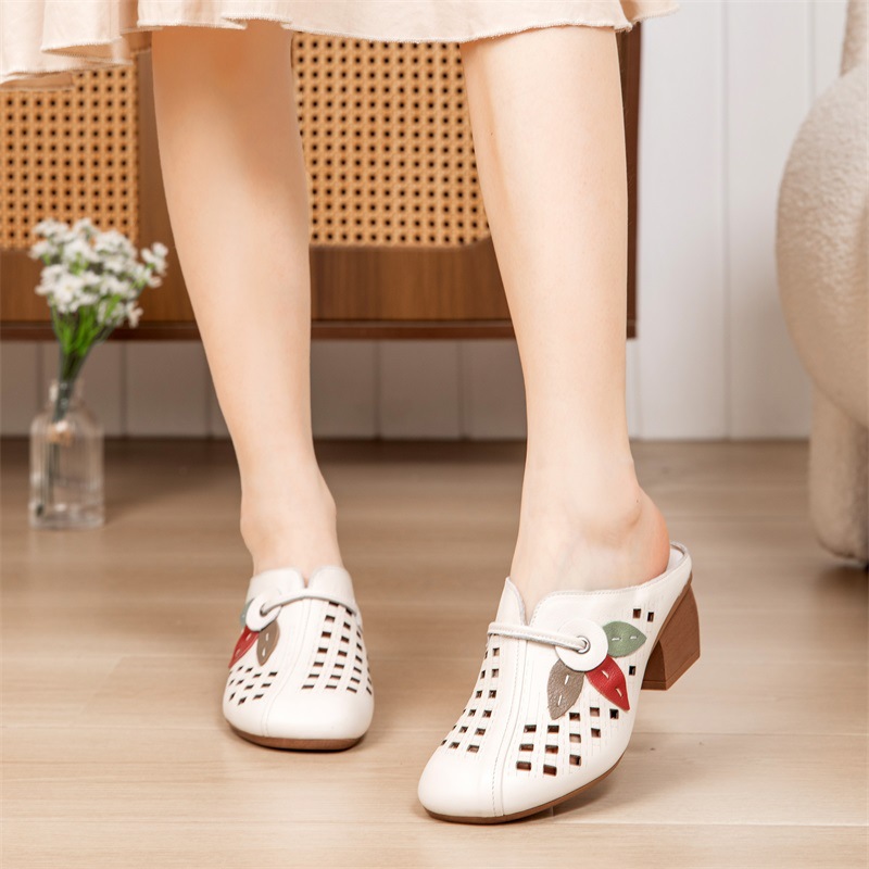 National style high-heeled shoes slippers for women