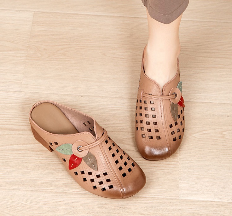 National style high-heeled shoes slippers for women