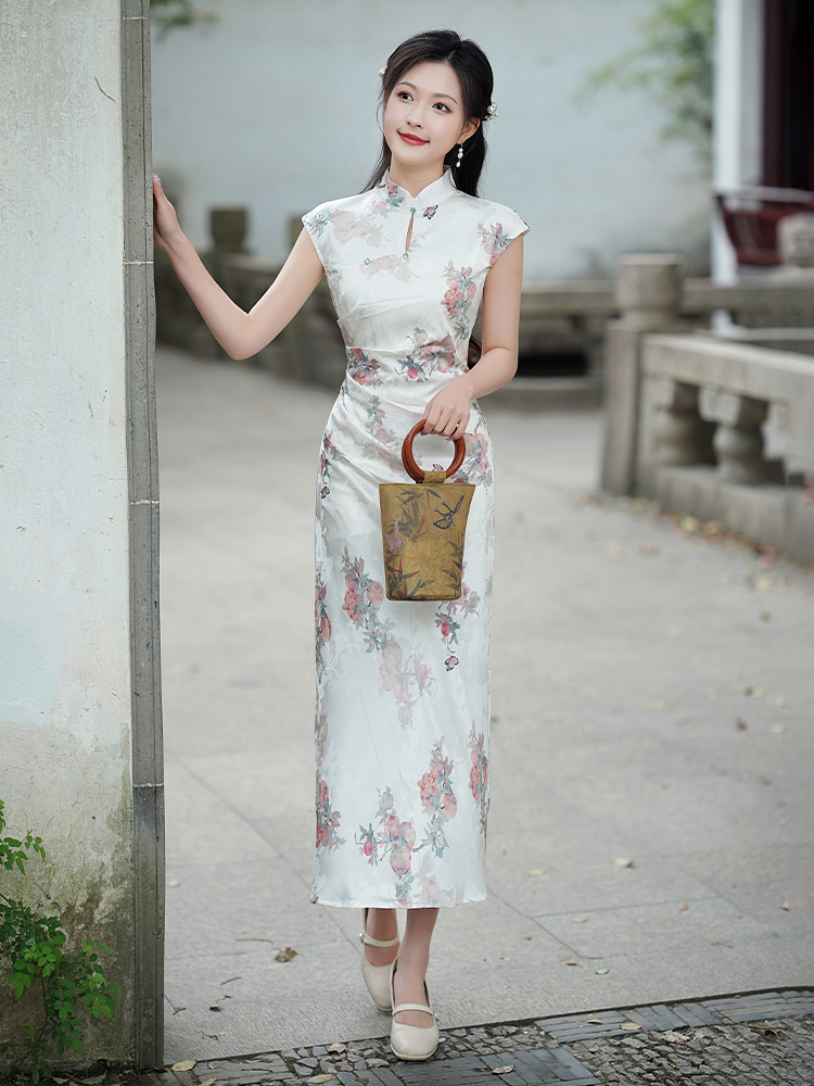 Retro temperament long dress summer cheongsam for women