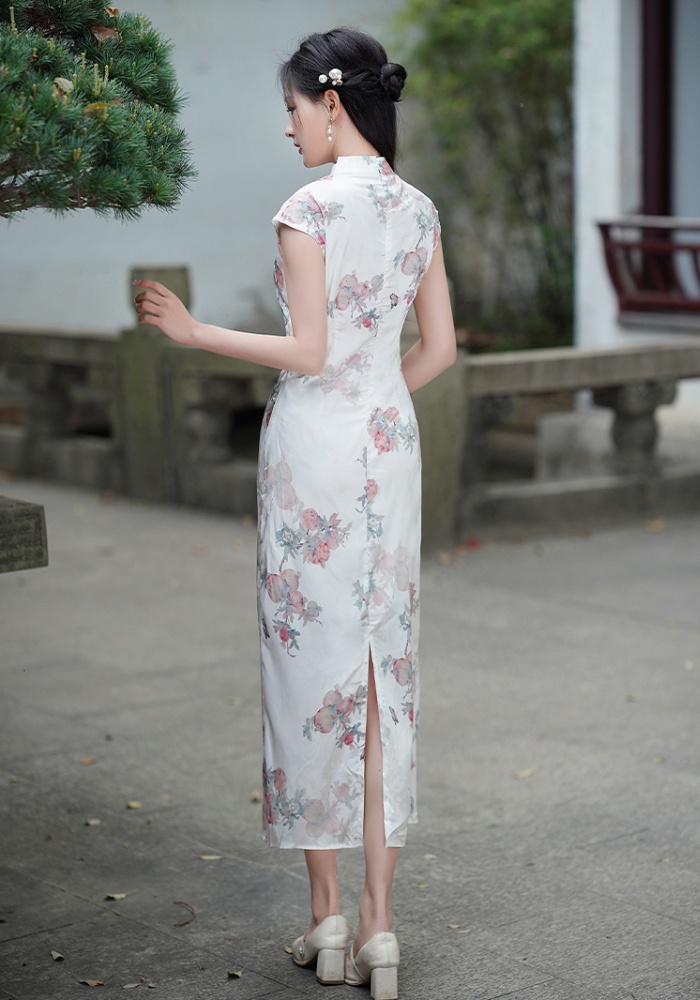 Retro temperament long dress summer cheongsam for women