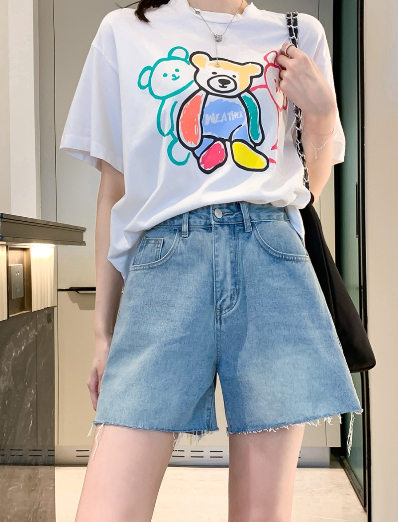 Korean style pattern summer Casual short jeans