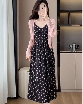 Floral Korean style France style Casual spring dress