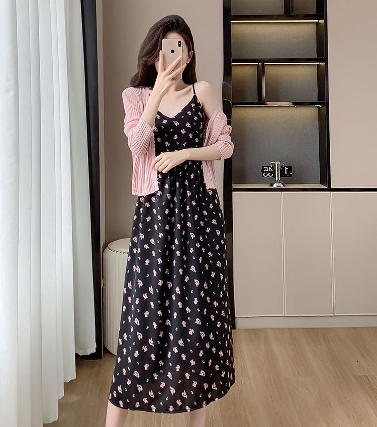 Floral Korean style France style Casual spring dress