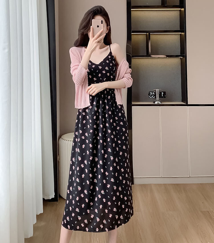 Floral Korean style France style Casual spring dress