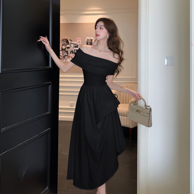 Pinched waist enticement long dress summer dress for women