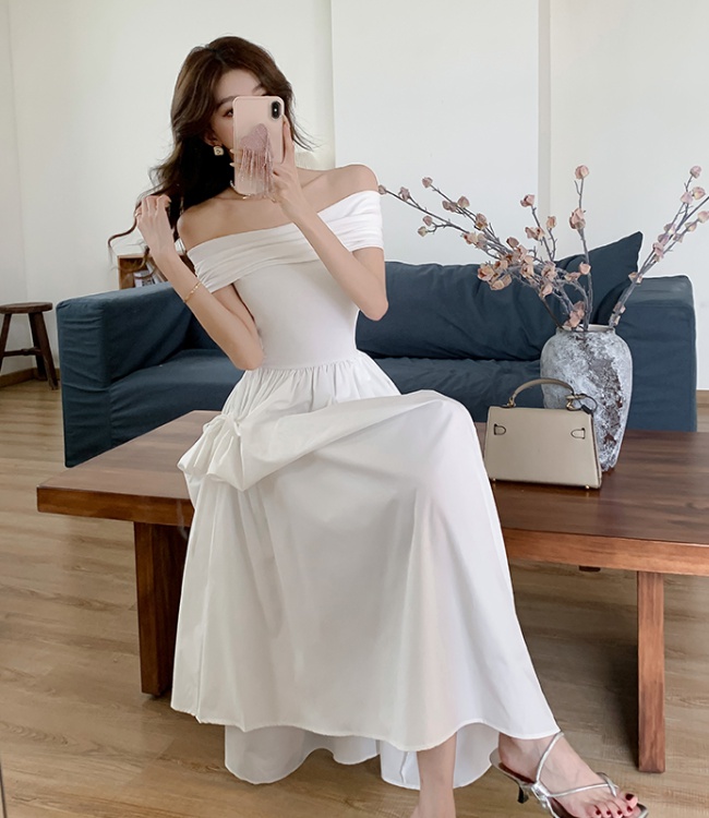 Pinched waist enticement long dress summer dress for women