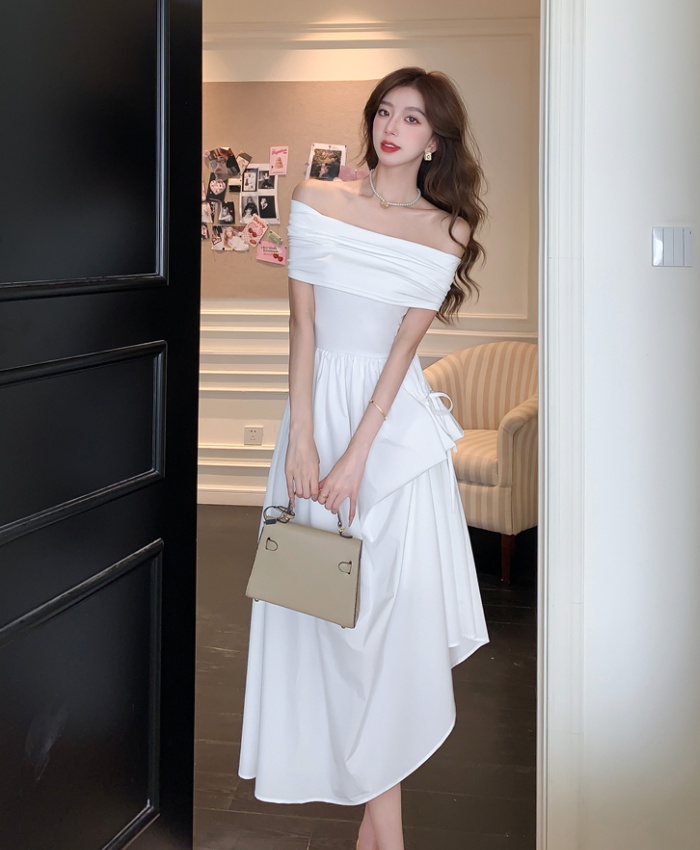 Pinched waist enticement long dress summer dress for women