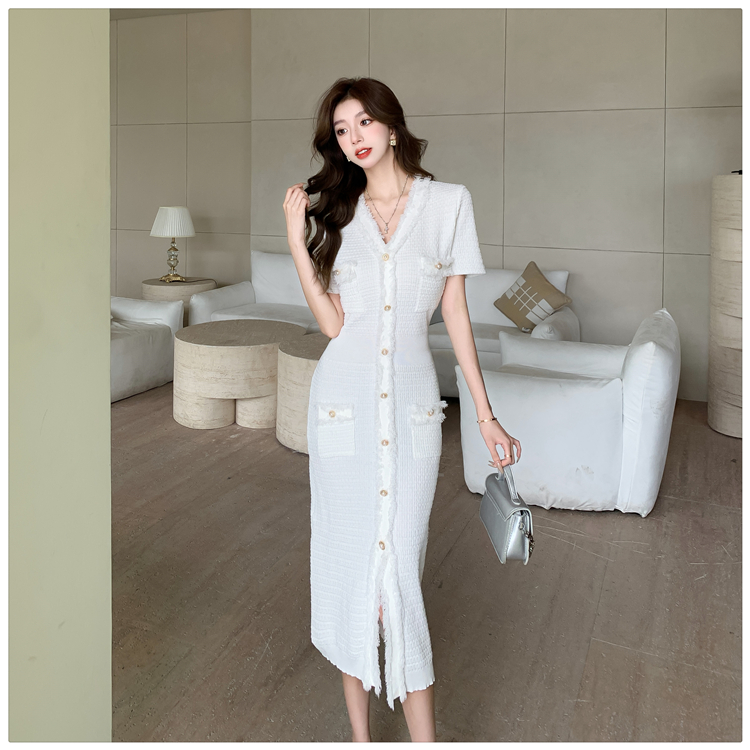 Pinched waist tender dress summer long dress for women