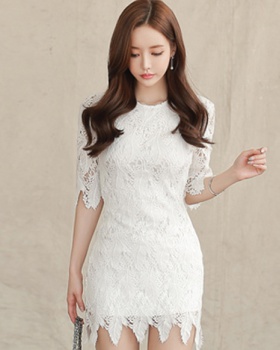 Korean style T-back round neck dress for women
