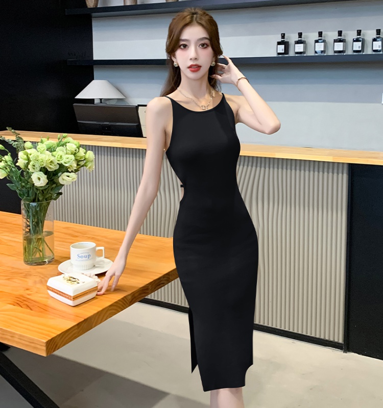 Niche summer dress sexy knitted long dress