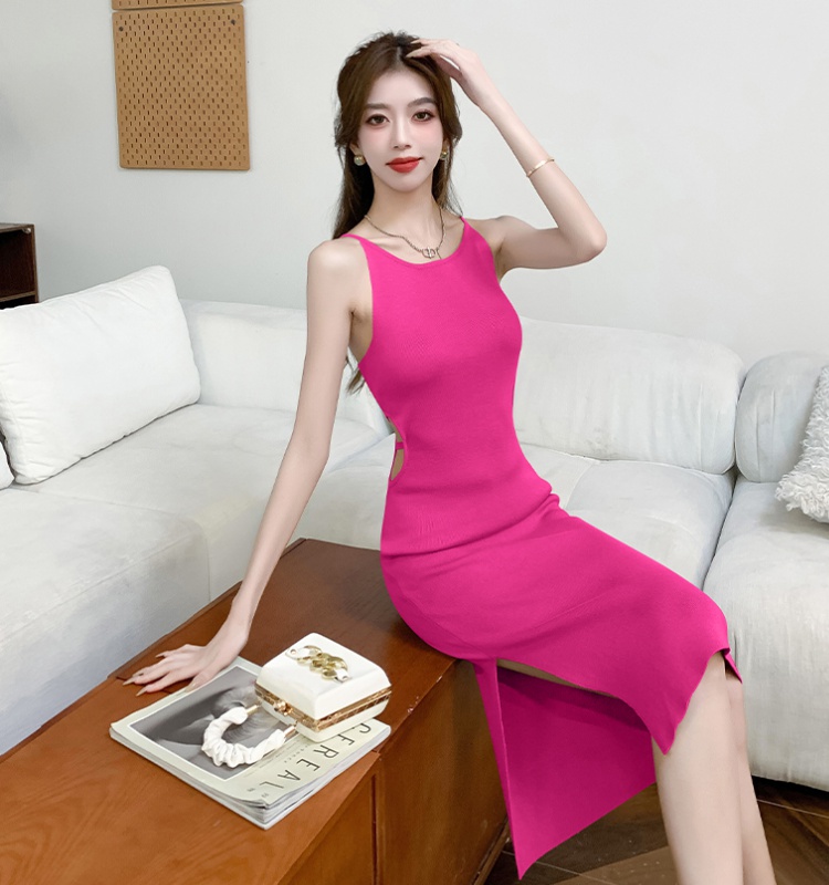 Niche summer dress sexy knitted long dress