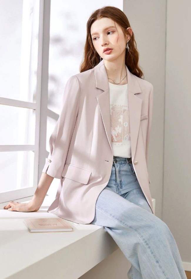 Summer ladies business suit temperament coat for women