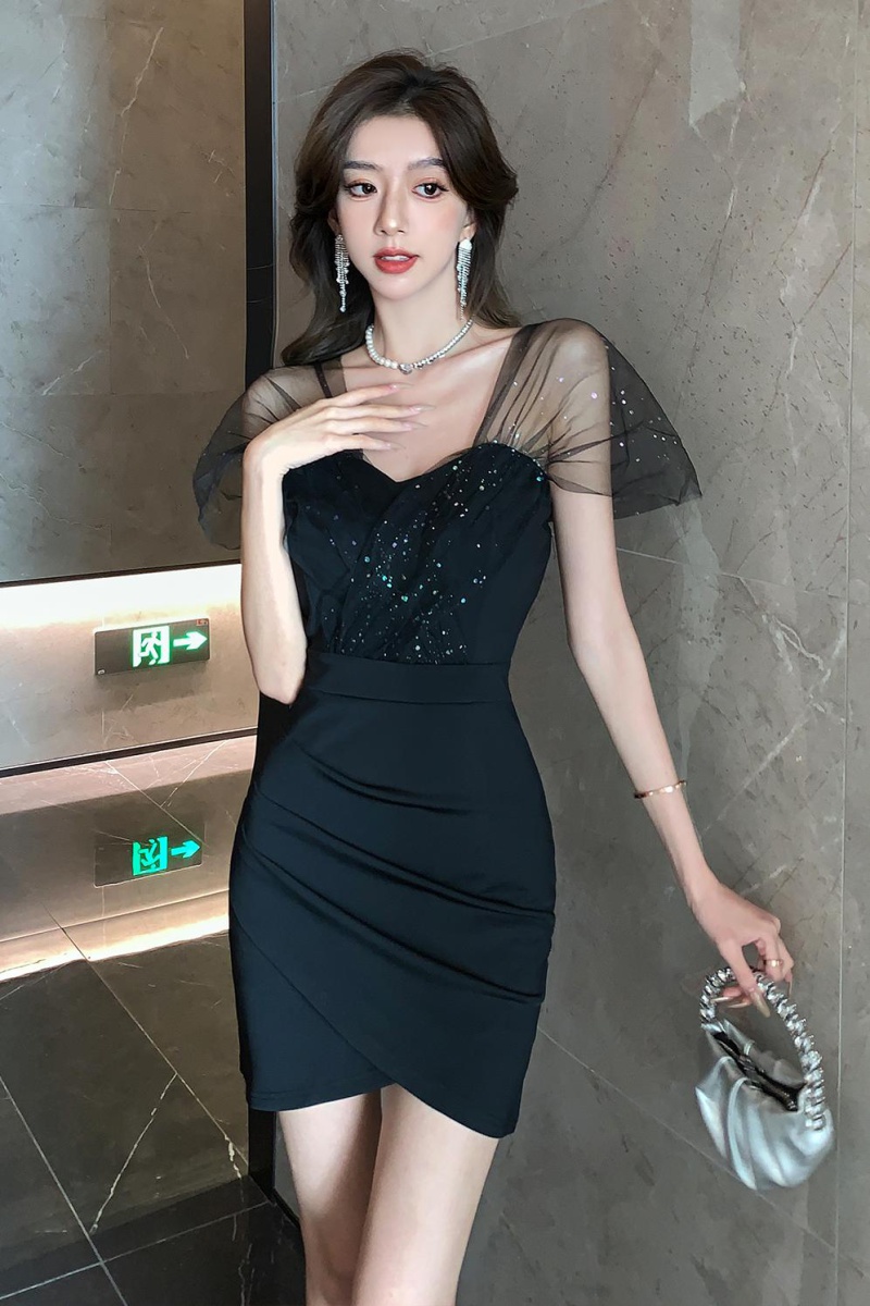 High waist temperament dress strapless fashion T-back