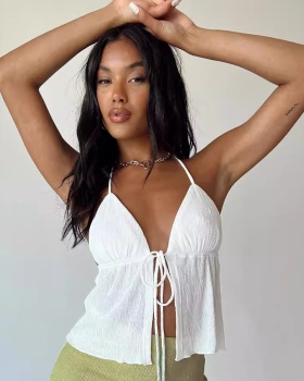 Low-cut sexy summer vest frenum V-neck tops for women