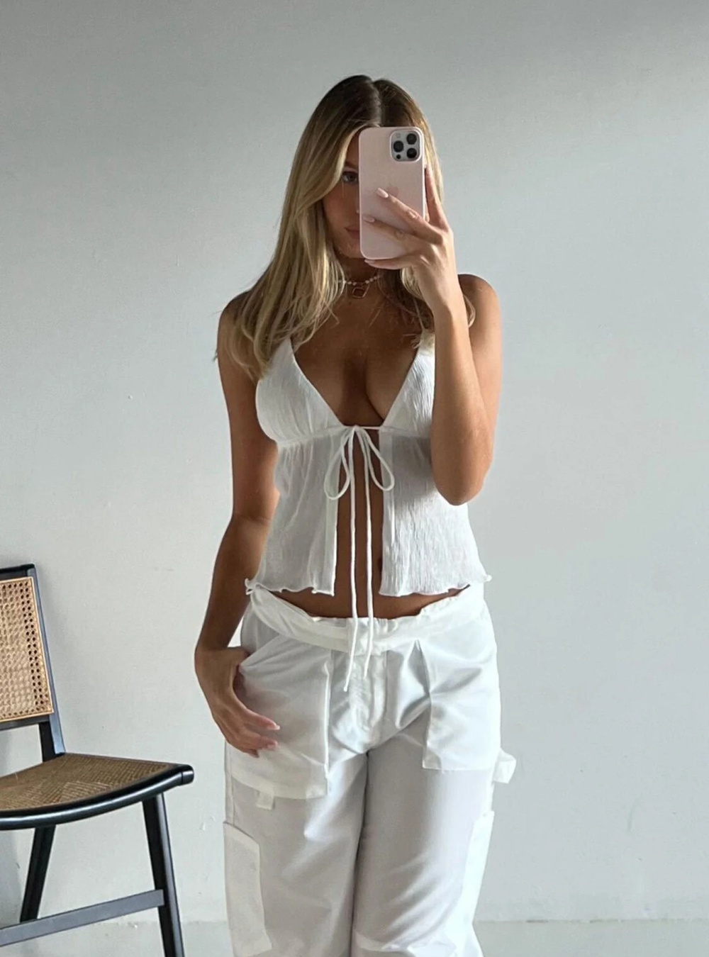 Low-cut sexy summer vest frenum V-neck tops for women