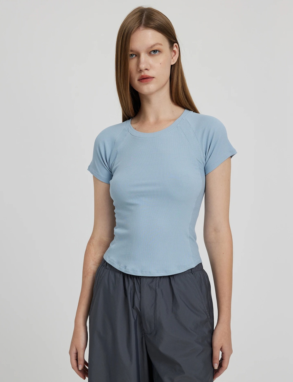 Slim European style tops bottoming tight T-shirt