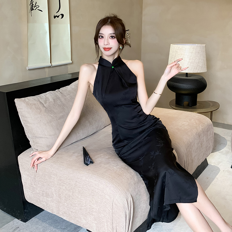 Temperament Chinese style dress long cheongsam for women