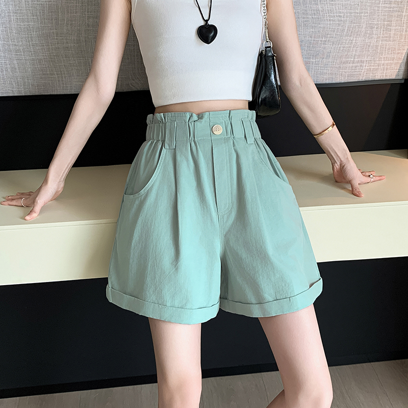 Casual bud wide leg pants loose shorts for women