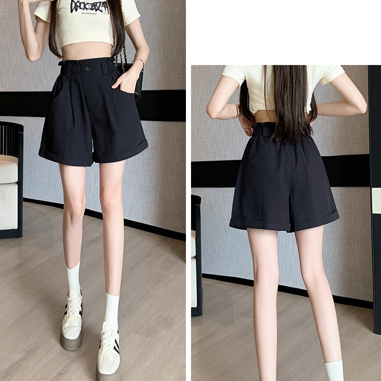 Casual bud wide leg pants loose shorts for women