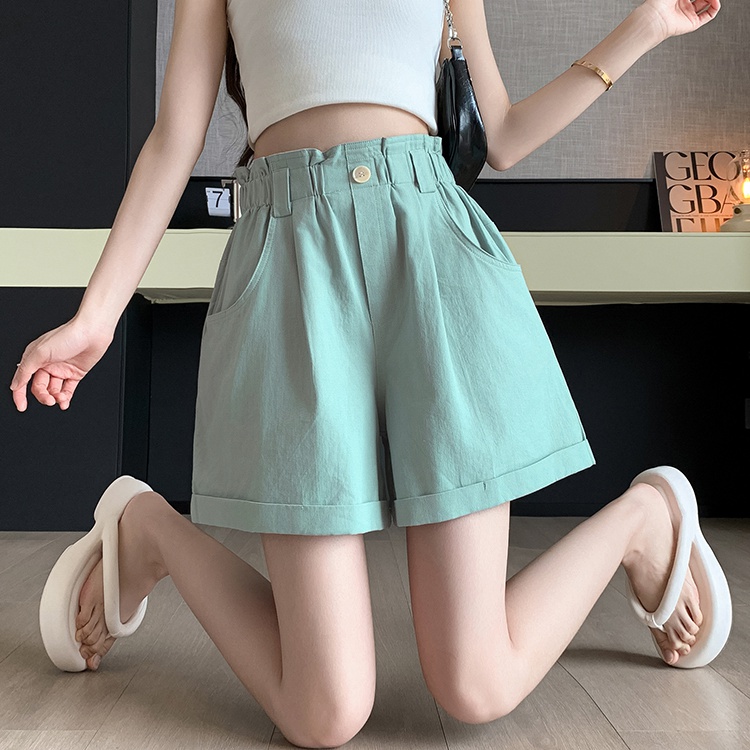 Casual bud wide leg pants loose shorts for women