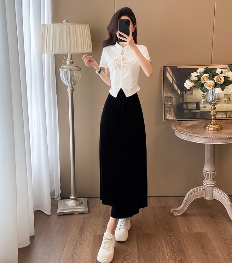 Chinese style fashion commuting skirt a set