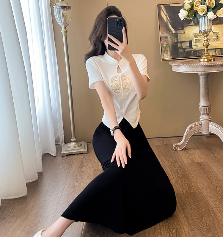 Chinese style fashion commuting skirt a set