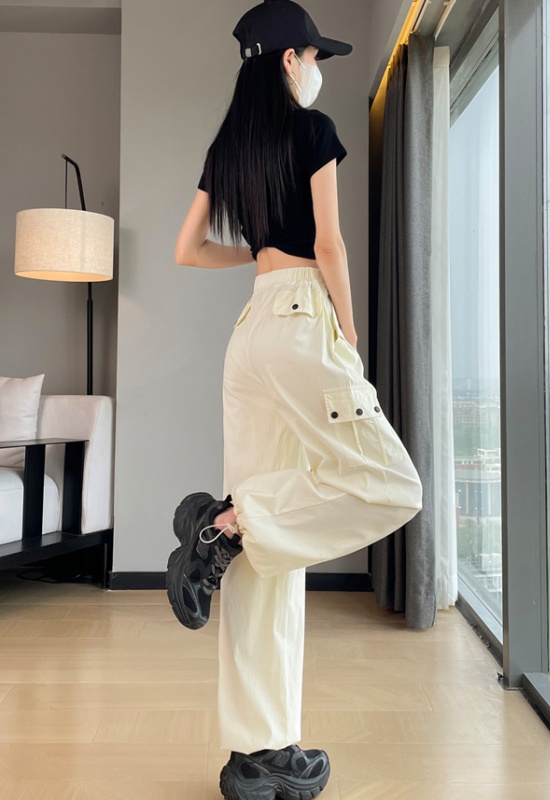 Wear ice silk work pants summer sweatpants for women