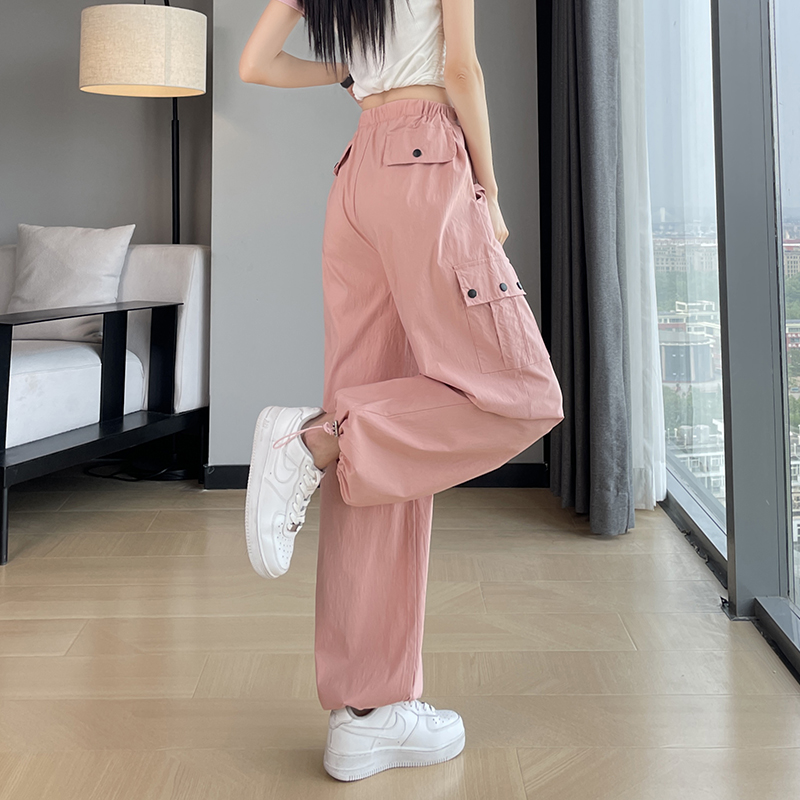 Wear ice silk work pants summer sweatpants for women