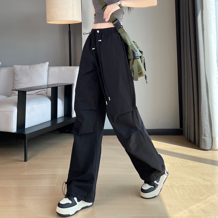 Loose summer wide leg pants American style thin work pants