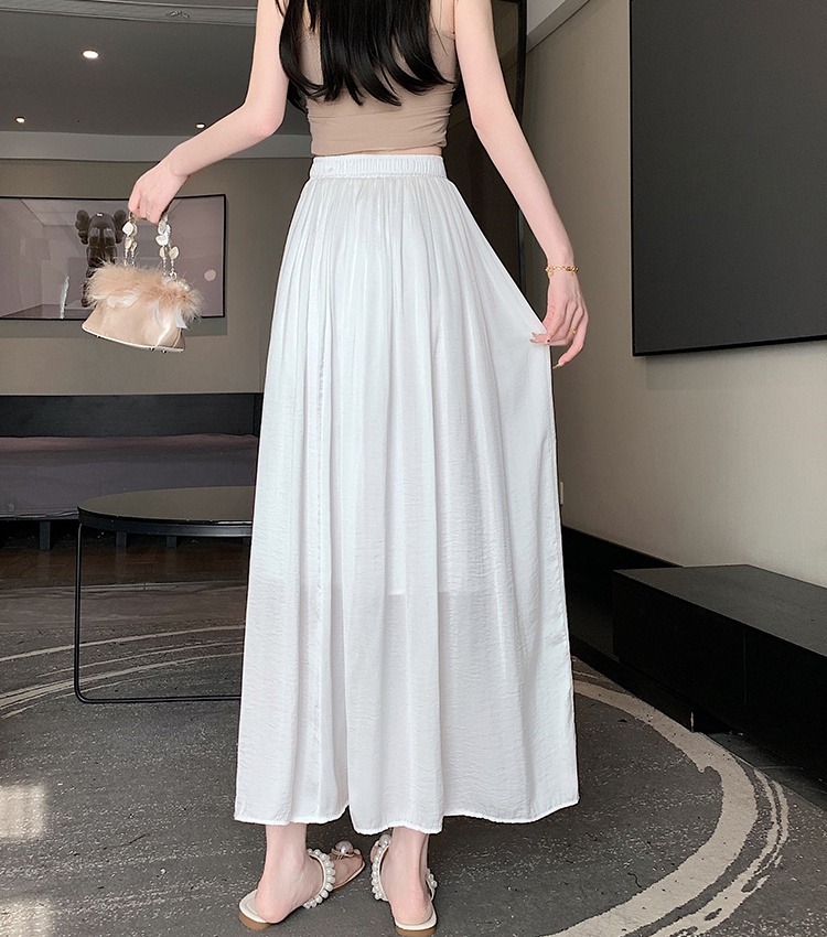 Elastic A-line fold high waist skirt for women